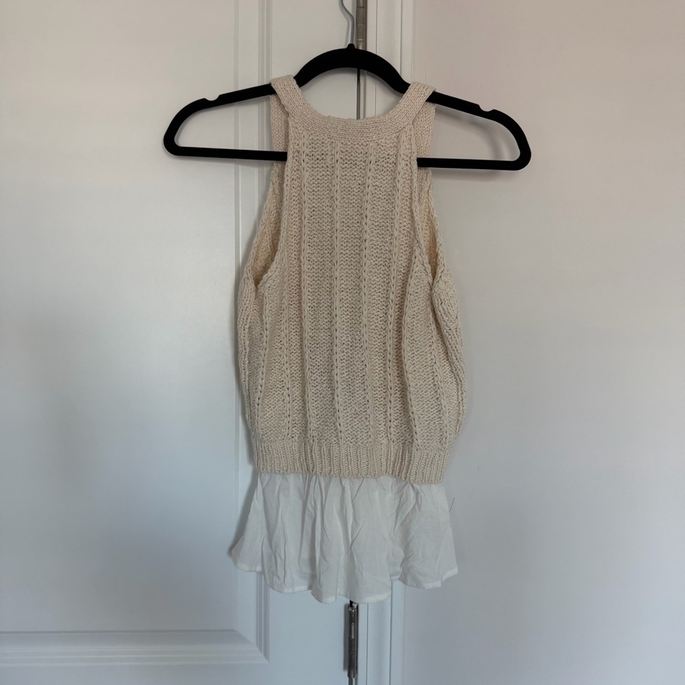 NWT By Anthropologie Twofer Cable-Knit Sweater Tank - Picture 4 of 8
